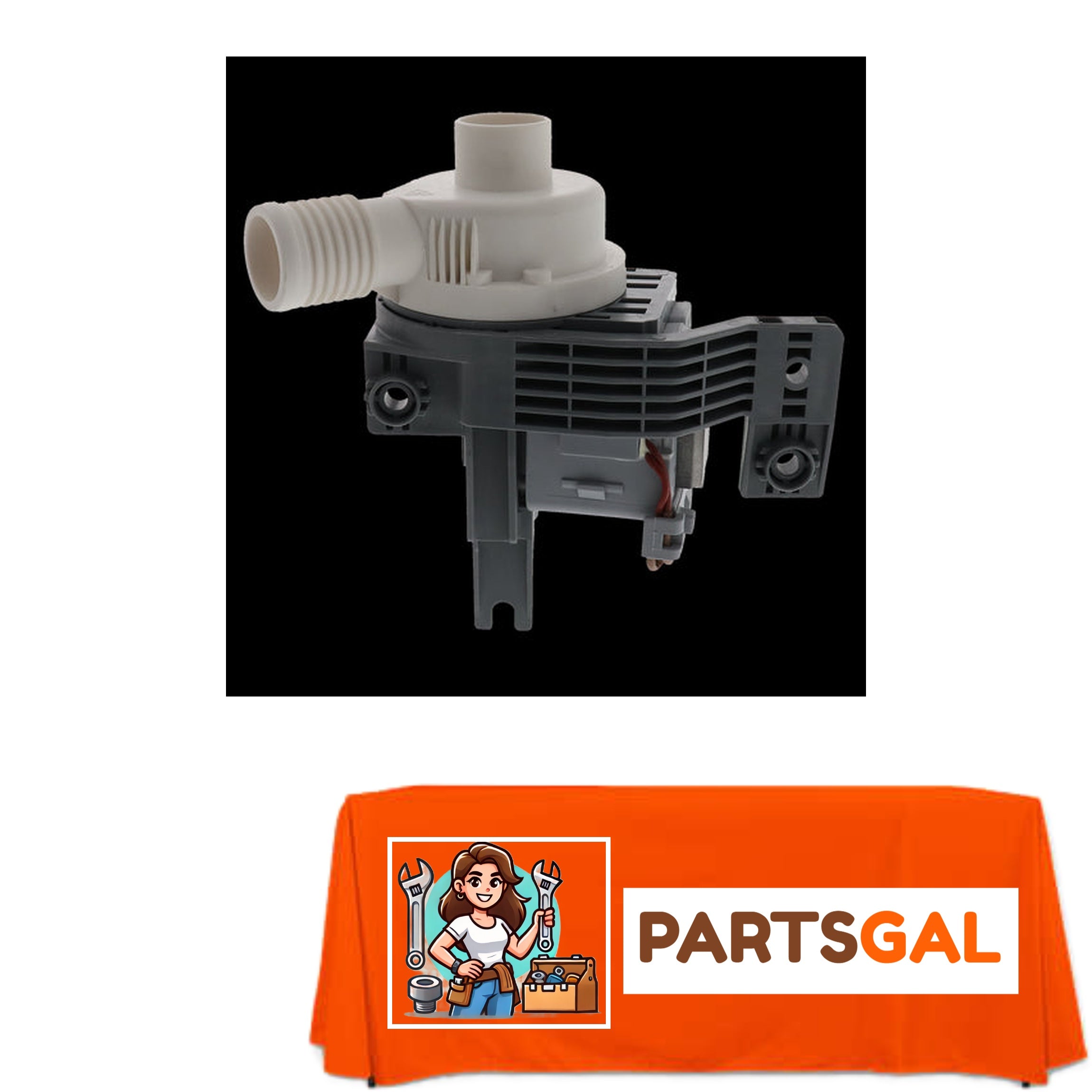 03565711-A For Kenmore Whirlpool Washer Water Drain Pump Assembly Part # Model