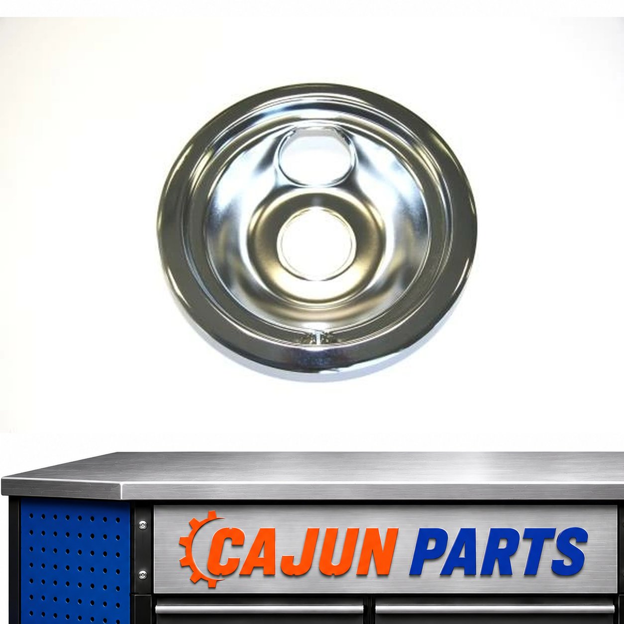 493442-B For OEM Kenmore Stove Oven 6" Chrome Burner Drip Bowl Part # Model