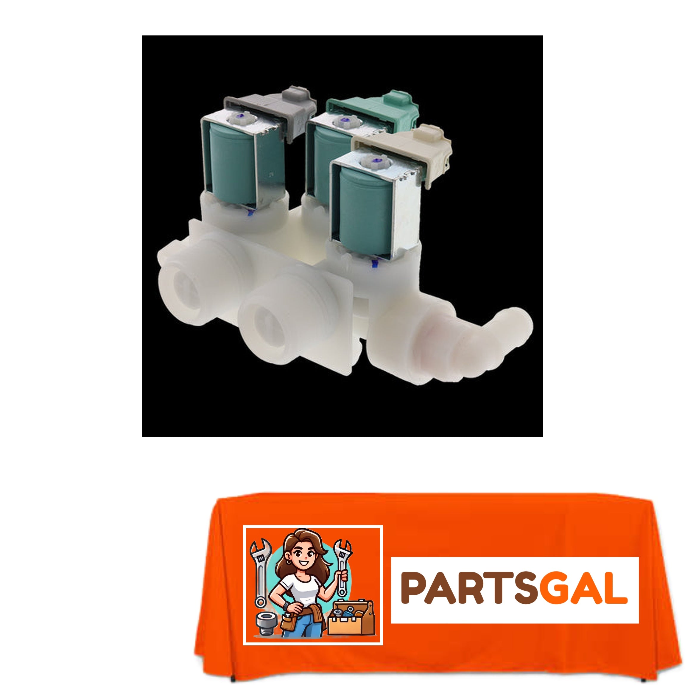 51015711-A For Whirlpool Washer Water Inlet Fill Valve Solenoid Part # Model