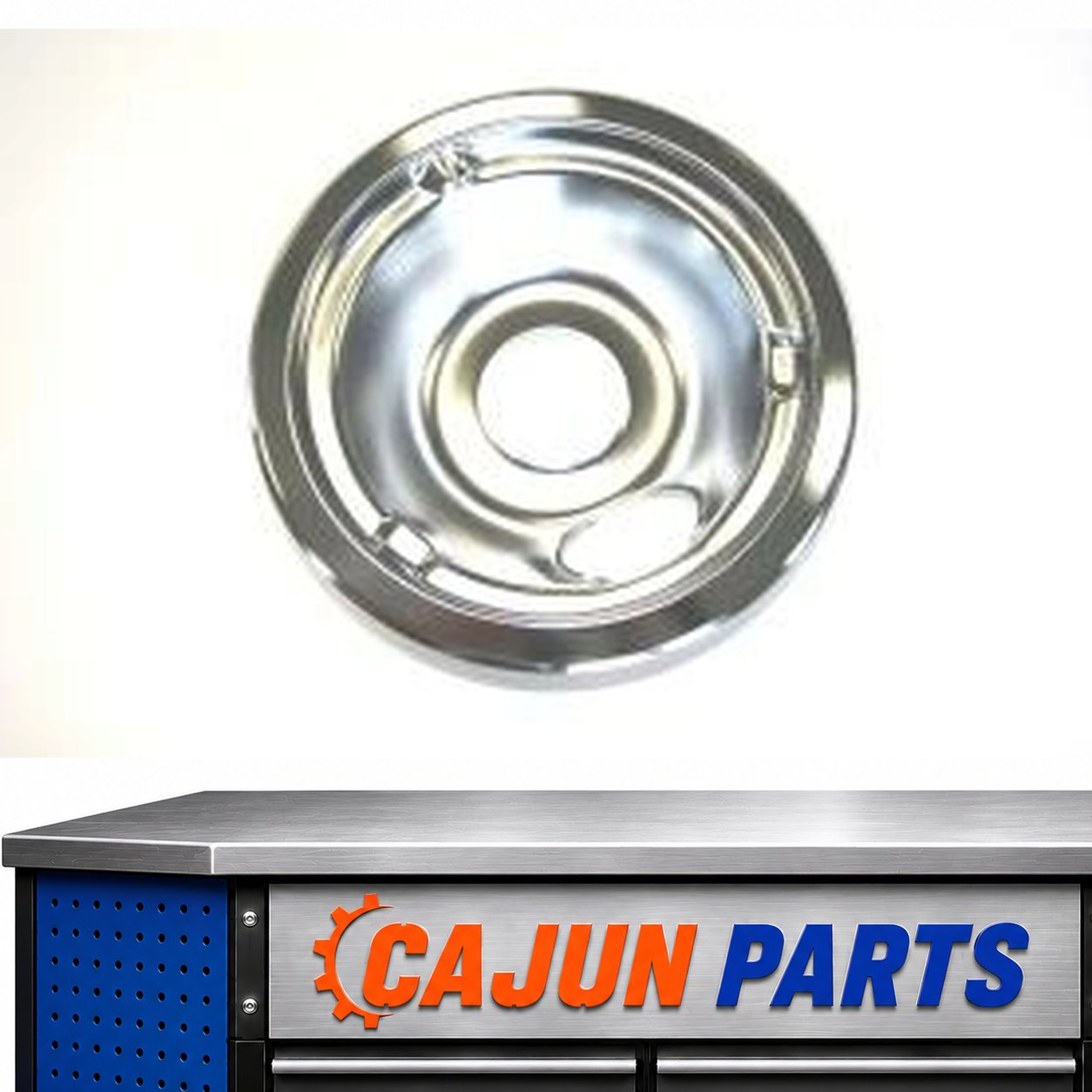 03963171-B For OEM Kenmore Stove Range Cooktop 6" Chrome Drip Bowl with 2 Indent