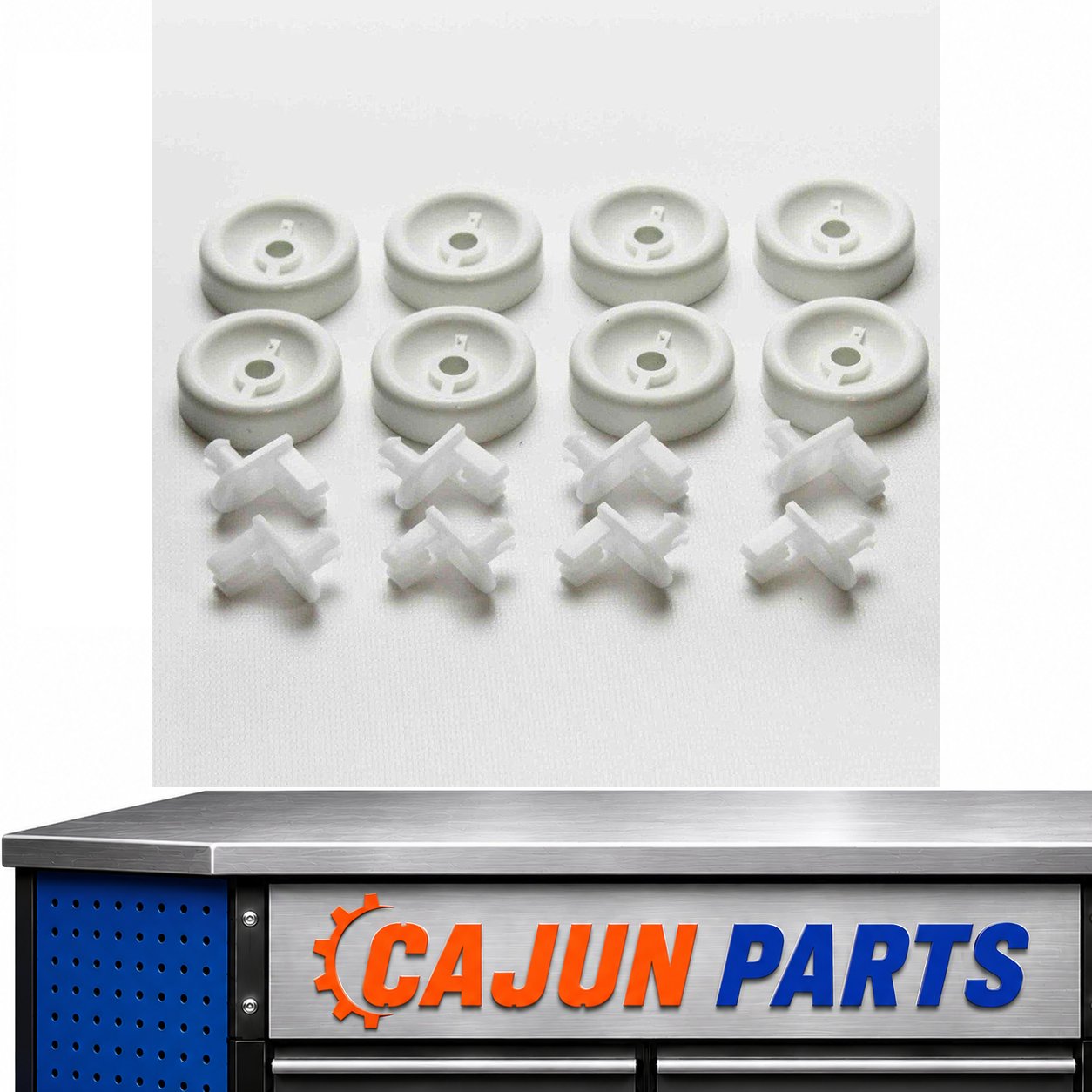 33762711-T For GE Dishwasher Lower Rack Roller Wheel Set of 8 Part # Model