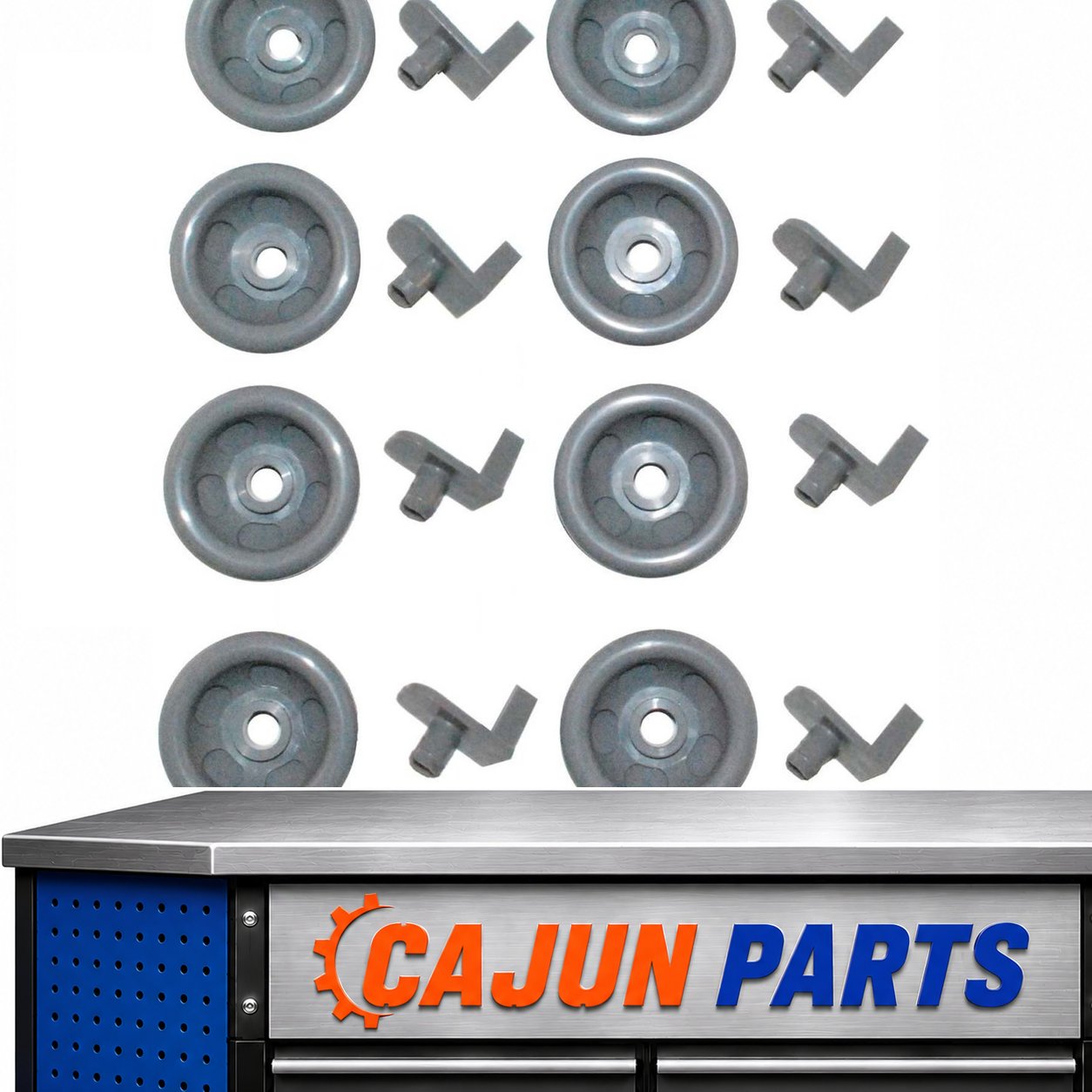 12252711-C For GE Dishwasher Lower Rack Roller Wheel Set of 8 Part # Model