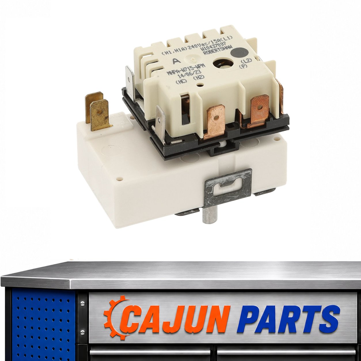 58441121-B For OEM Whirlpool Cooktop Burner Infinite Switch Part # Model NR1204