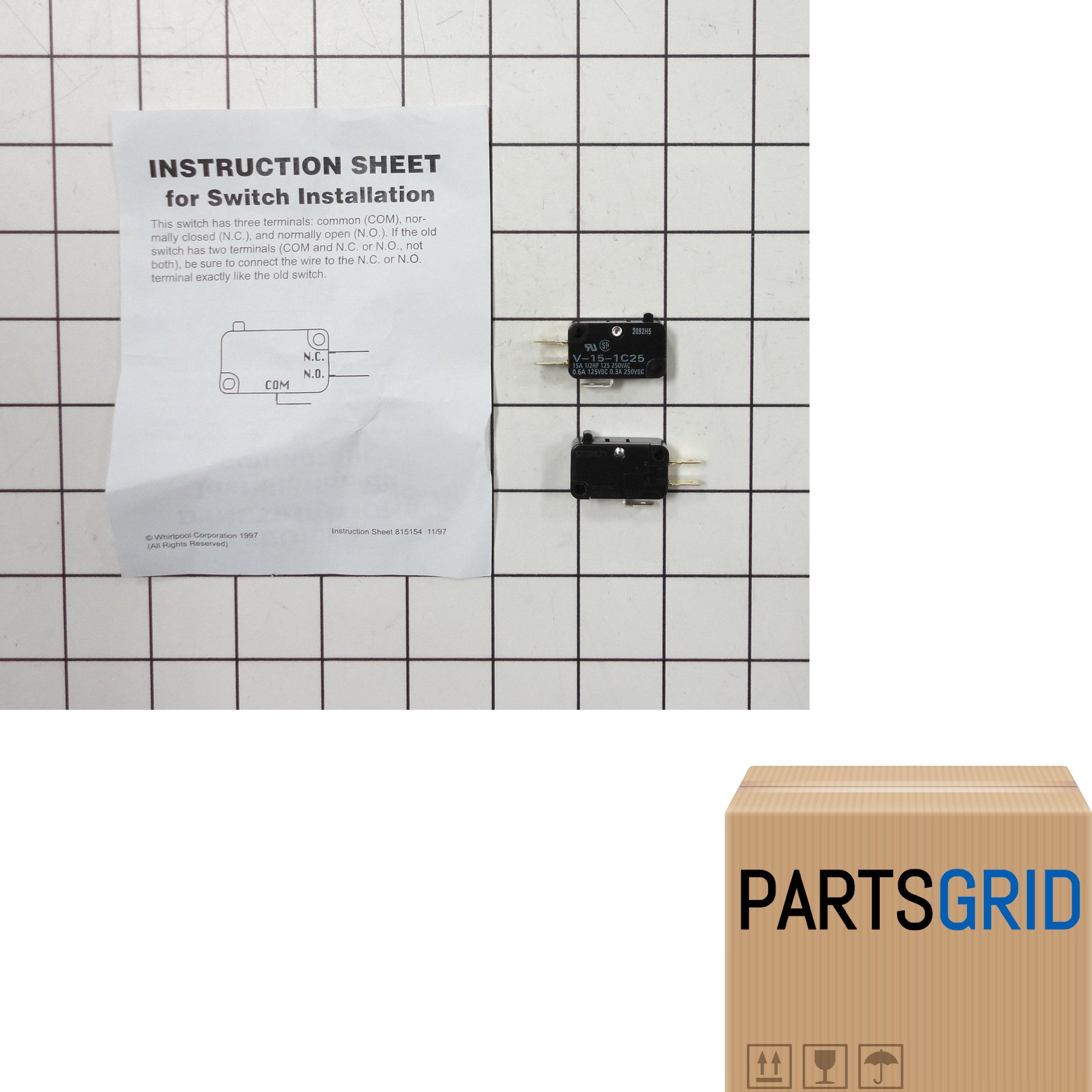 AP3109474-A PS373050 For OEM Whirlpool Microwave Primary Switch Part # Model