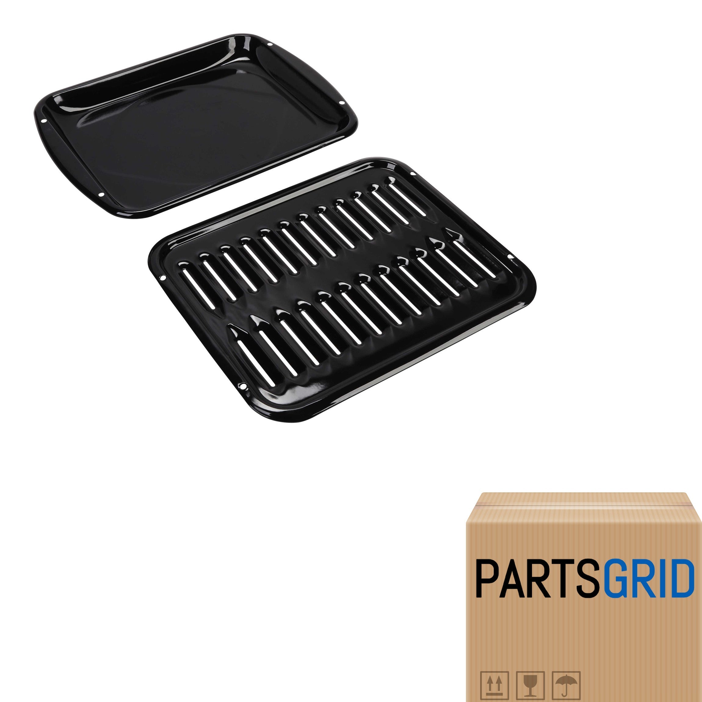 AP3837379-A For OEM Whirlpool Stove Broil Pan Set Gray Porcelain Part # Model